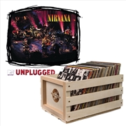 Buy Crosley Record Storage Crate & Nirvana MTV Unplugged Vinyl Album Bundle