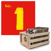 Buy Crosley Record Storage Crate & The Beatles - 1 - Double Vinyl Album Bundle