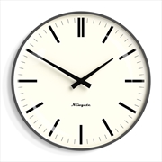 Buy Newgate Radio City Wall Clock Bold Black Marker Dial - Matte Blizzard Grey