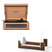 Buy Crosley Voyager Bluetooth Portable Turntable - Tan + Bundled Crosley Record Storage Display Stand