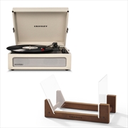 Buy Crosley Voyager Bluetooth Portable Turntable - Dune + Bundled Crosley Record Storage Display Stand