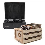 Buy Crosley Mercury Turntable - Black + Bundled Crosley Record Storage Crate