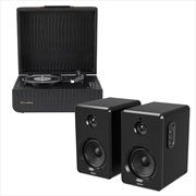 Buy Crosley Mercury Turntable - Black + Bundled Majority D40 Bluetooth Speakers - Black