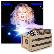 Buy Crosley Record Storage Crate &  Kylie Disco - Black Vinyl Album Bundle