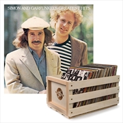 Buy Crosley Record Storage Crate Simon & Garfunkel Greatest Hits Vinyl Album Bundle