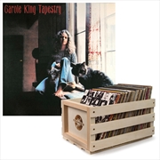 Buy Crosley Record Storage Crate & Carole King Tapestry Vinyl Album Bundle