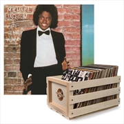 Buy Crosley Record Storage Crate Michael Jackson Off The Wall Vinyl Album Bundle