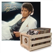 Buy Crosley Record Storage Crate Michael Jackson Thriller Vinyl Album Bundle
