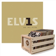 Buy Crosley Record Storage Crate Elvis Presley Elvis 30 #1 Hits Vinyl Album Bundle