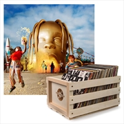 Buy Crosley Record Storage Crate Travis Scott Astroworld Vinyl Album Bundle