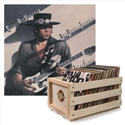 Buy Crosley Record Storage Crate Stevie Ray Vaughan Texas Food Vinyl Album Bundle