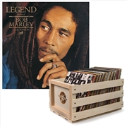 Buy Crosley Record Storage Crate & Bob Marley  - Legend - Vinyl Album Bundle