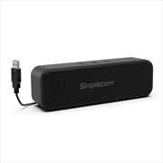 Buy Simplecom UM228 Portable USB Stereo Soundbar Speaker Plug and Play with Volume Control for PC Laptop