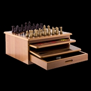 Buy 10 in 1 Wooden Chess Board Games Slide Out Checkers House Unit Set