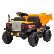 Buy ROVO KIDS Electric Ride On Children's Toy Dump Truck with Bluetooth Music - Yellow