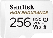 Buy SANDISK HIGH ENDURANCE MICROSDHC CARD SQQNR 256G UHS-I C10 U3 V30 100MB/S R 40MB/S W SD ADAPTOR SDSQ