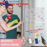 Buy Large Magnetic Fridge Whiteboard Weekly Calendar Planner Acrylic White Board Set