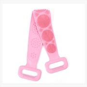 Buy A+Living Silicone Bath Towel with Exfoliating Back Scrub Strap Pink Color 60cm