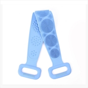 Buy A+Living Silicone Back Scrub Strap with Towel and Brush for Shower Exfoliation Blue
