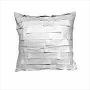 Buy Accessorize Pleats White 45x45 cm Square Filled Cushion