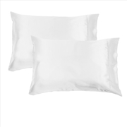Buy Accessorize 300TC Deluxe Essentials Satin Standard Pillowcases White