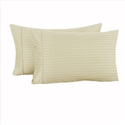 Buy Accessorize 325TC Pair of Cuffed Standard Pillowcases Ecru
