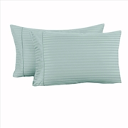 Buy Accessorize 325TC Pair of Cuffed Standard Pillowcases Blue