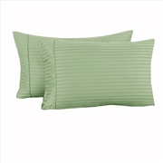 Buy Accessorize 325TC Pair of Cuffed Standard Pillowcases Green