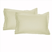 Buy Accessorize 325TC Pair of Tailored Standard Pillowcases Ecru