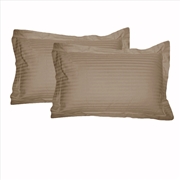 Buy Accessorize 325TC Pair of Tailored Standard Pillowcases Mocha