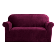 Buy Artiss Velvet Sofa Cover Plush Couch Cover Lounge Slipcover 2 Seater Ruby Red