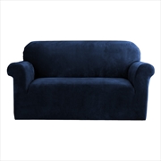 Buy Artiss Velvet Sofa Cover Plush Couch Cover Lounge Slipcover 2 Seater Sapphire