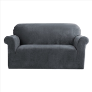 Buy Artiss Velvet Sofa Cover Plush Couch Cover Lounge Slipcover 2 Seater Grey