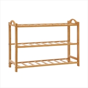 Buy Artiss 3 Tiers Bamboo Shoe Rack Storage Organiser Wooden Shelf Stand Shelves