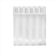 Buy Jacquard Stripe Shower Curtain White