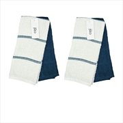 Buy Set of 4 Rosa Cotton Rich Terry Tea Towels 42 x 62cm Navy