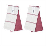 Buy Set of 4 Rosa Cotton Rich Terry Tea Towels 42 x 62cm Cherry