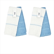 Buy Set of 4 Rosa Cotton Rich Terry Tea Towels 42 x 62cm Light Blue