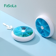 Buy Fasola Rotating Seven-compartment Pill Box* Blue  9*2.5cm