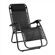 Buy Gardeon Outdoor Portable Recliner - Black