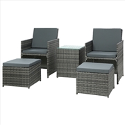 Buy Gardeon Recliner Chairs Sun Lounge Wicker Lounger Outdoor Furniture Patio Sofa