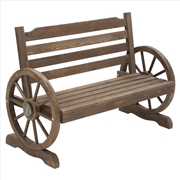 Buy Gardeon Park Bench Wooden Wagon Chair Outdoor Garden Backyard Lounge Furniture