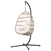 Buy Gardeon Egg Swing Chair Hammock With Stand Outdoor Furniture Hanging Wicker Seat