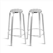 Buy Gardeon Set of 2 Outdoor Bar Stools Patio Furniture Indoor Bistro Kitchen Aluminum