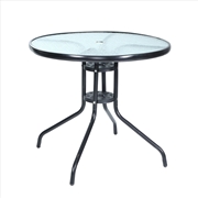 Buy Gardeon Outdoor Dining Table Bar Setting Steel Glass 70CM