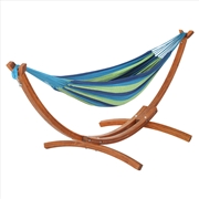 Buy Gardeon Wooden Hammock Chair with Stand Outdoor Lounger Hammock Bed Timber