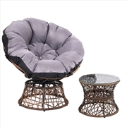 Buy Gardeon Outdoor Lounge Setting Furniture Papasan Chair Table Wicker Patio Sofa