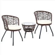 Buy Gardeon Outdoor Patio Chair and Table - Brown