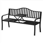 Buy Gardeon Outdoor Garden Bench Steel Foldable Table Furniture Patio Loveseat