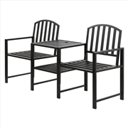 Buy Gardeon Outdoor Garden Bench Steel Table and chair Patio Furniture Loveseat Park